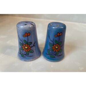 Vintage Blue Floral  Salt & Pepper Shakers